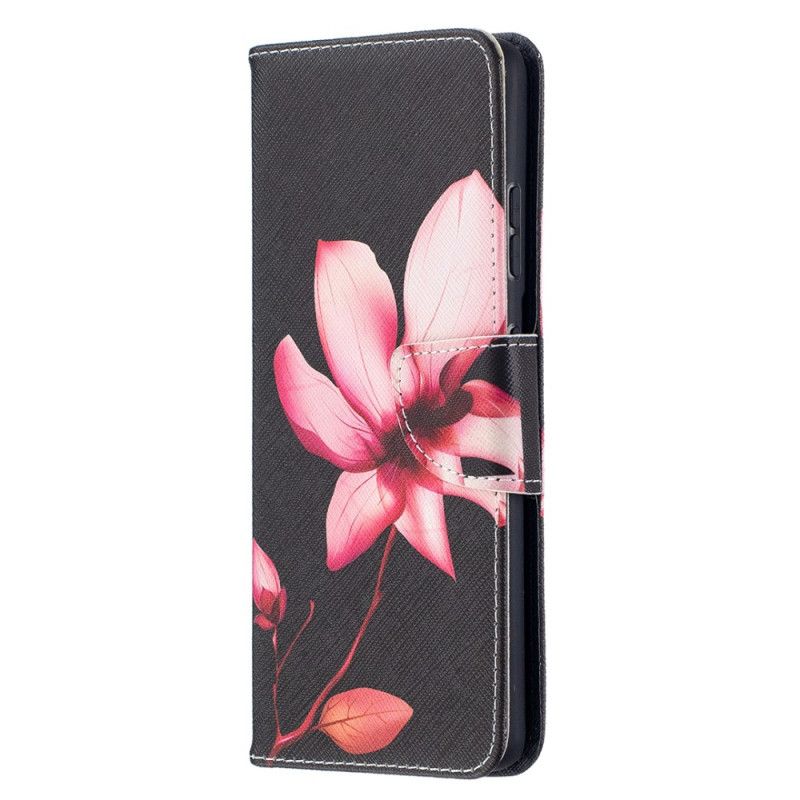 Leren Hoesje voor Samsung Galaxy S21 Ultra 5G Roze Bloem
