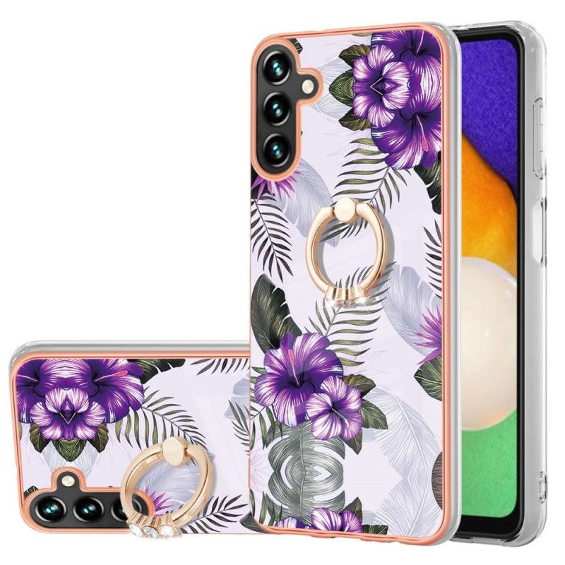 Cover Hoesje Samsung Galaxy A13 5g Telefoonhoesje Bloemen Ringhouder