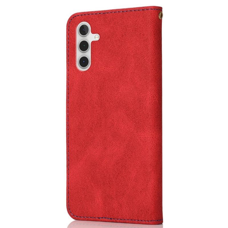 Folio-hoesje Samsung Galaxy A13 5g Kunstleer Bicolor Driehoek