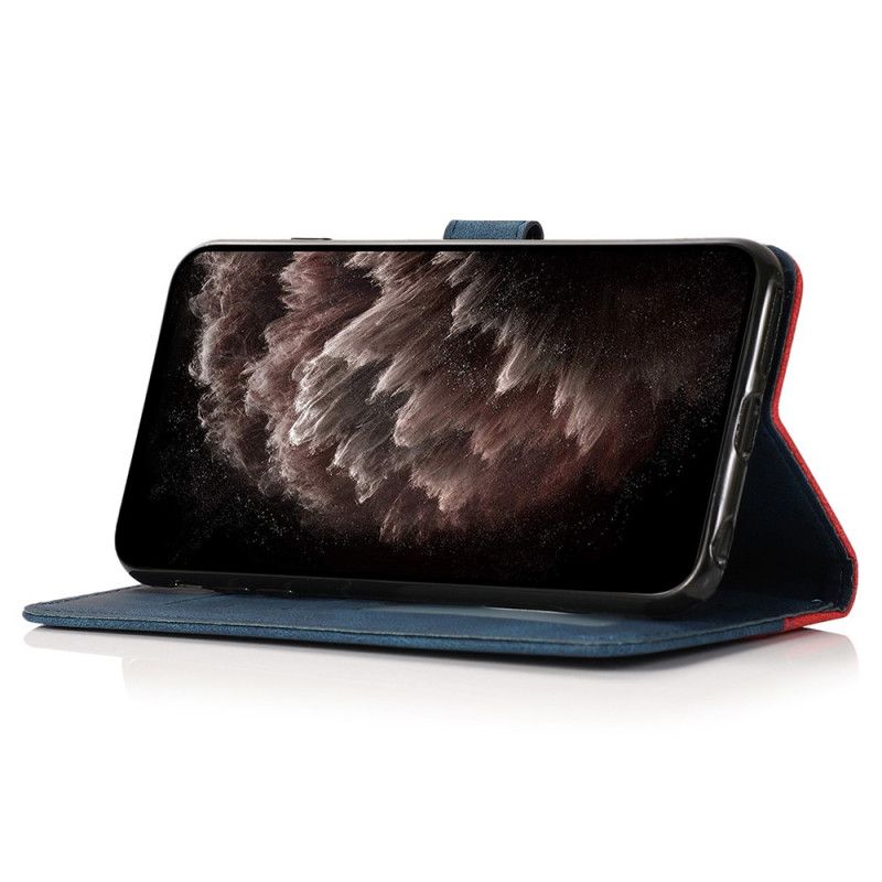 Folio-hoesje Samsung Galaxy A13 5g Kunstleer Bicolor Driehoek