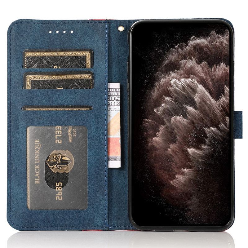 Folio-hoesje Samsung Galaxy A13 5g Kunstleer Bicolor Driehoek
