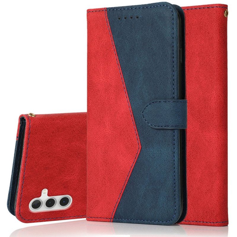 Folio-hoesje Samsung Galaxy A13 5g Kunstleer Bicolor Driehoek