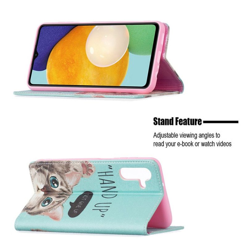 Folio-hoesje Samsung Galaxy A13 5g Telefoonhoesje Hand Omhoog