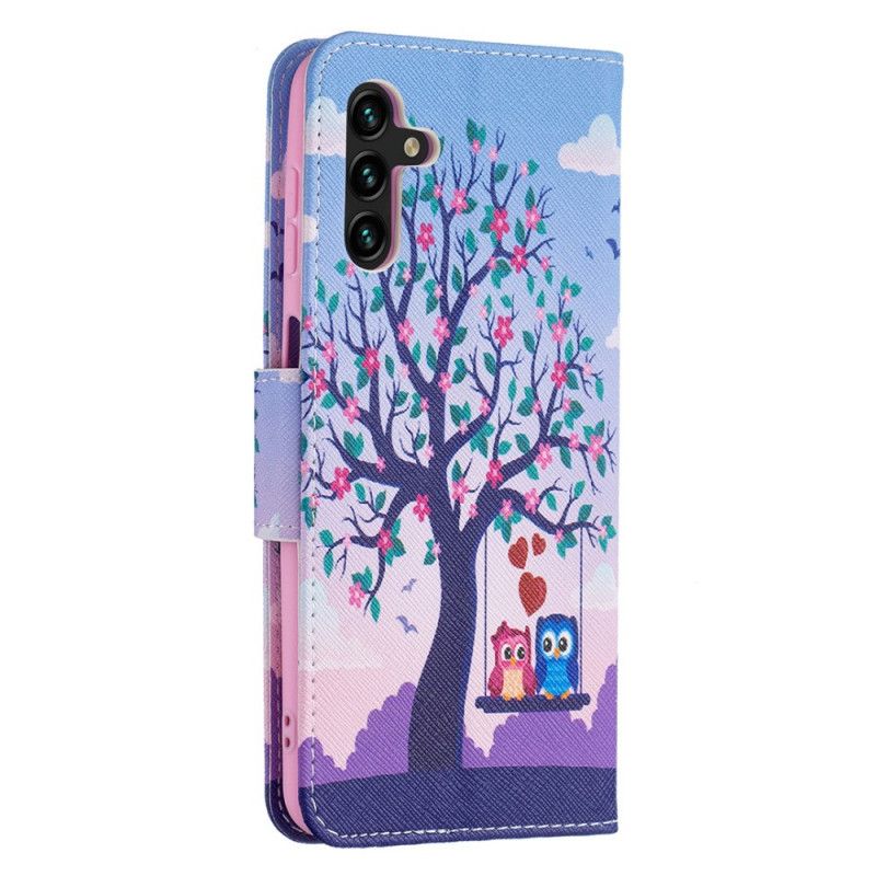 Folio-hoesje Samsung Galaxy A13 5g Uilen Op De Schommel