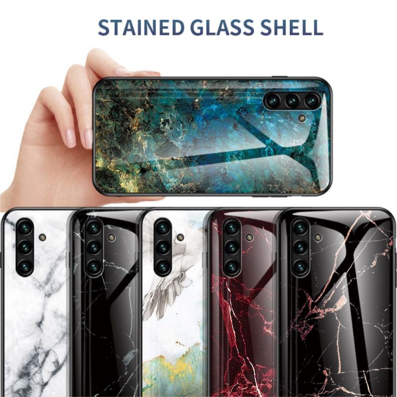 Hoesje Samsung Galaxy A13 5g Marmer Gehard Glas