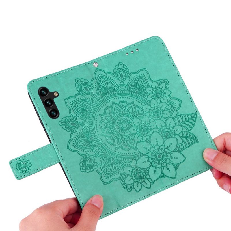 Leren Hoesje Samsung Galaxy A13 5g Bloemenmandala