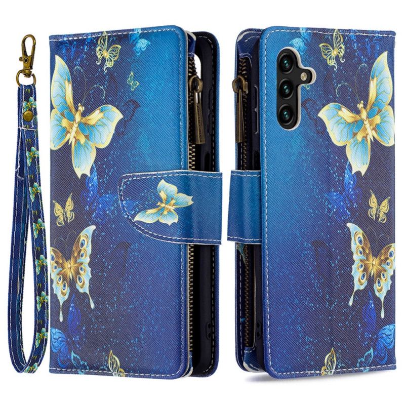 Leren Hoesje Samsung Galaxy A13 5g Vlinderzak Met Rits