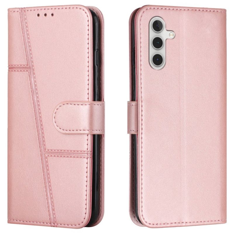 Leren Hoesje Voor Samsung Galaxy A13 5g Bandjes Met Geo-lederen Effect