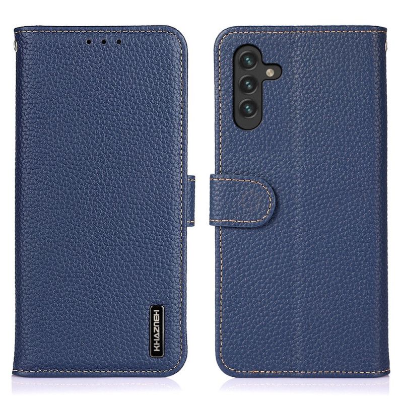 Leren Hoesje Voor Samsung Galaxy A13 5g Echt Leer Litchi Khazneh Rfid