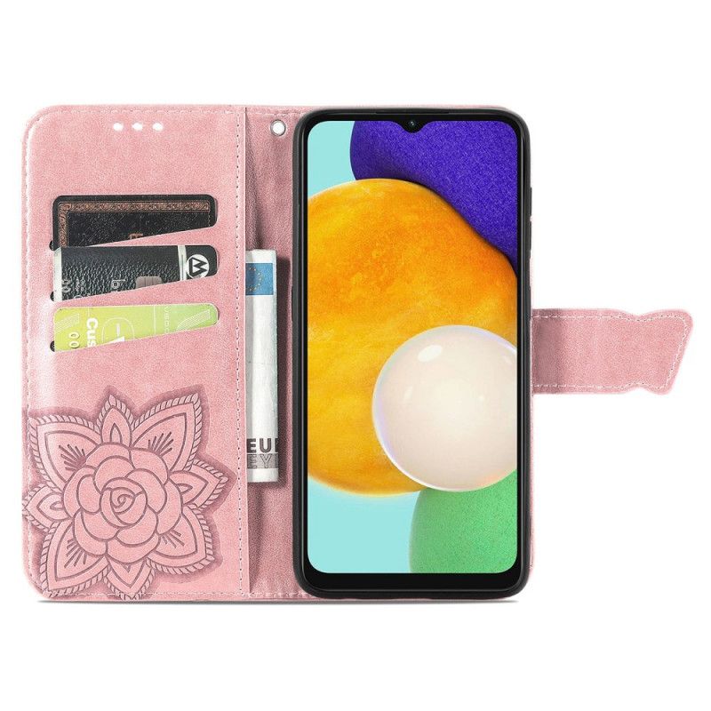 Leren Hoesje Voor Samsung Galaxy A13 5g Halve Vlinders