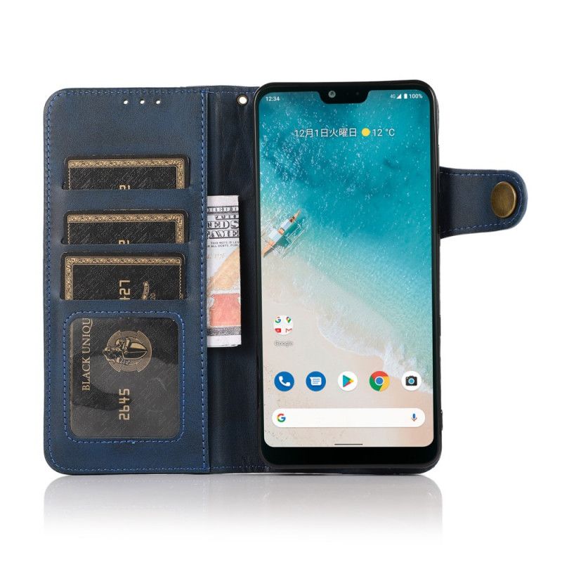 Leren Hoesje Voor Samsung Galaxy A13 5g Magnetische Knop Khazneh