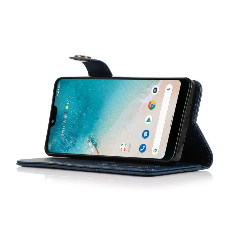 Leren Hoesje Voor Samsung Galaxy A13 5g Magnetische Knop Khazneh