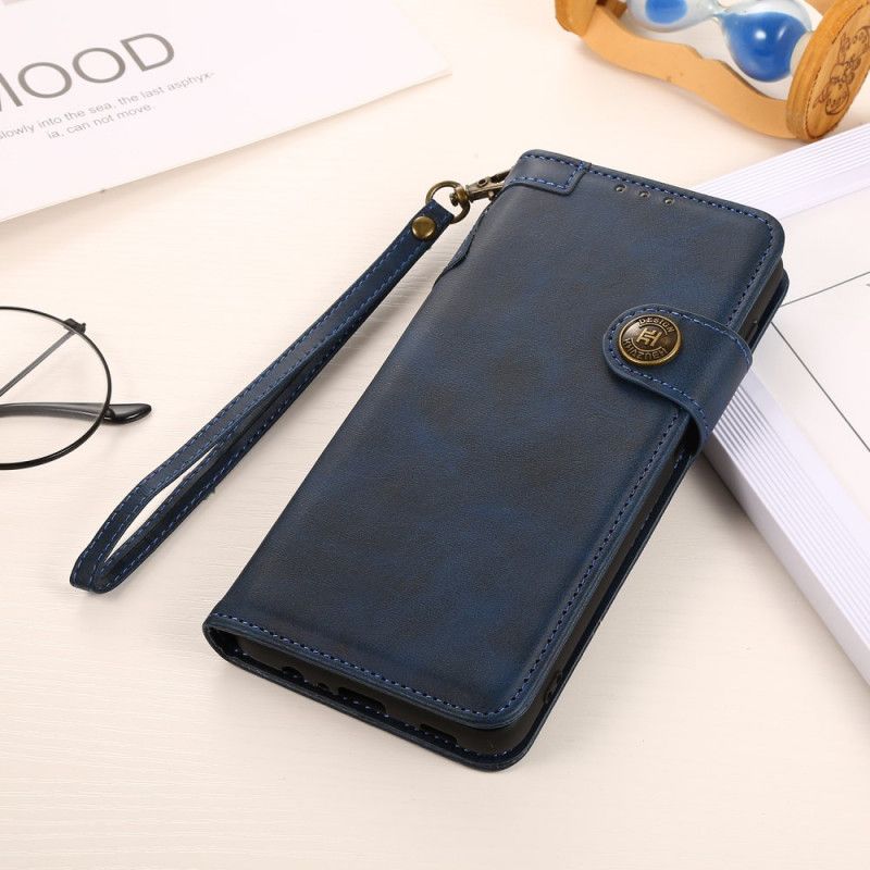 Leren Hoesje Voor Samsung Galaxy A13 5g Magnetische Knop Khazneh