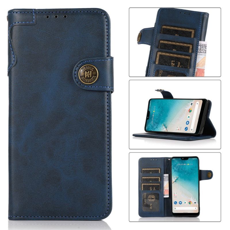 Leren Hoesje Voor Samsung Galaxy A13 5g Magnetische Knop Khazneh