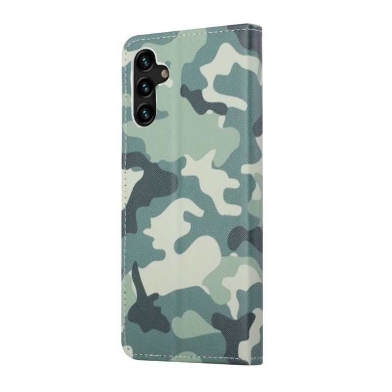 Leren Hoesje Voor Samsung Galaxy A13 5g Militaire Camouflage