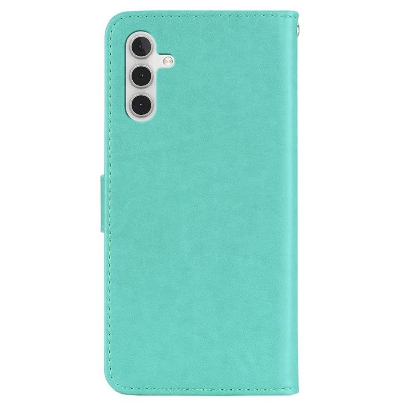 Leren Hoesje Voor Samsung Galaxy A13 5g Uil Mandala En Lanyard