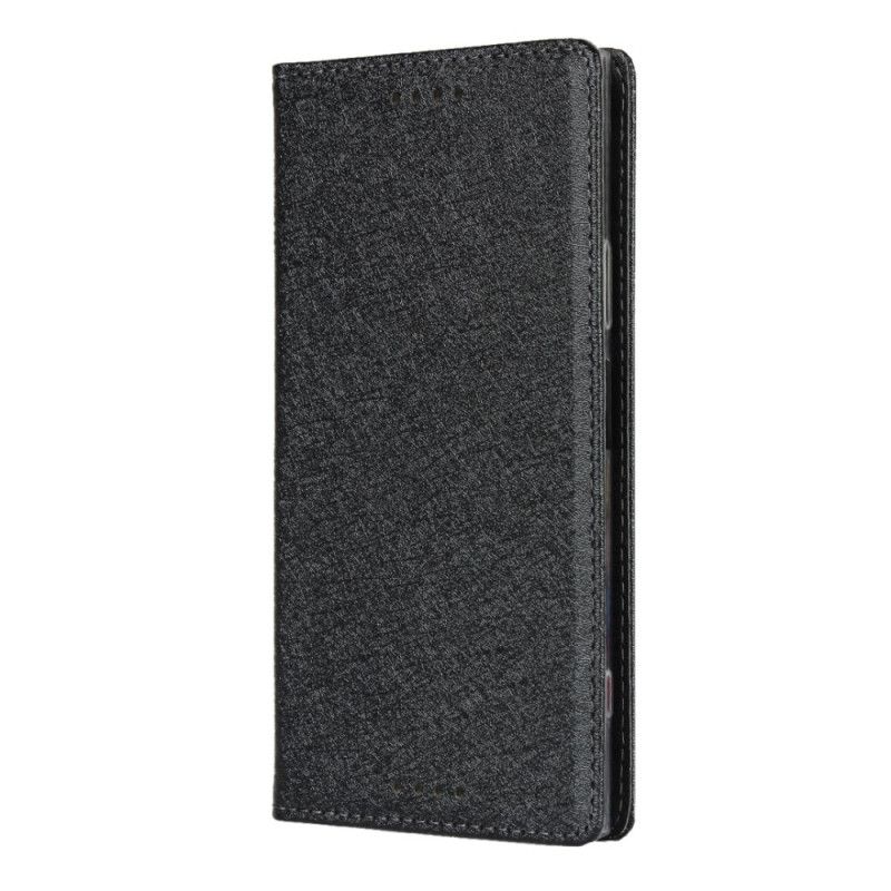 Folio-hoesje Sony Xperia XZ1 Rood Zwart Zacht Leer Met Riempje