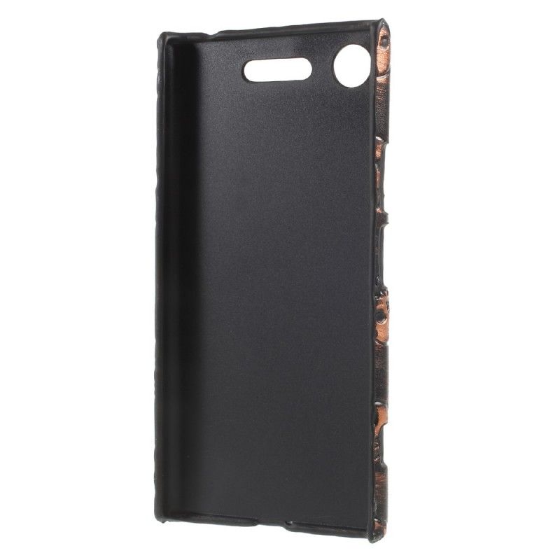 Hoesje voor Sony Xperia XZ1 Grijs Schedels In Reliëf