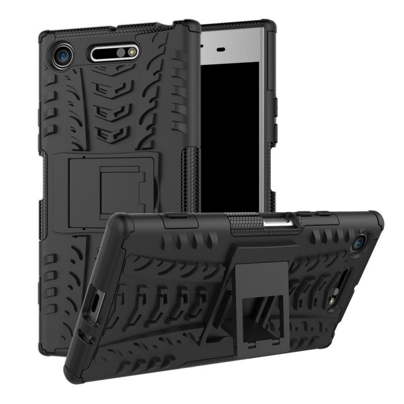 Hoesje voor Sony Xperia XZ1 Wit Zwart Ultrabestendig
