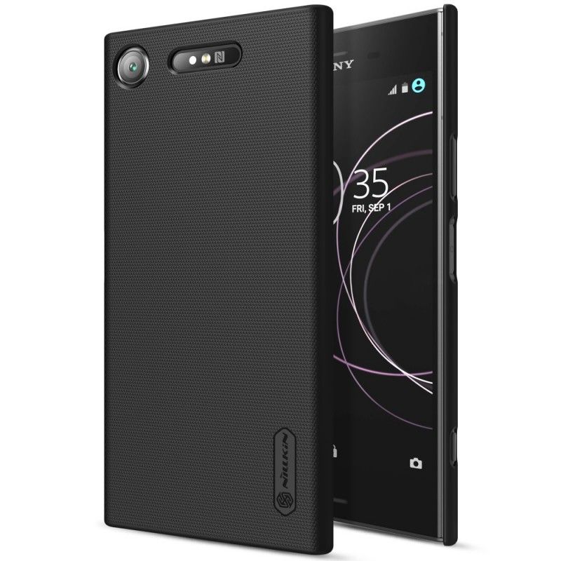 Hoesje voor Sony Xperia XZ1 Zwart Stijve Frosted Nillkin