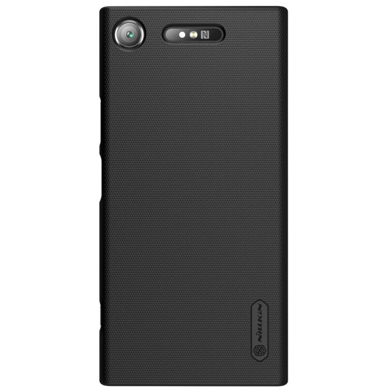 Hoesje voor Sony Xperia XZ1 Zwart Stijve Frosted Nillkin
