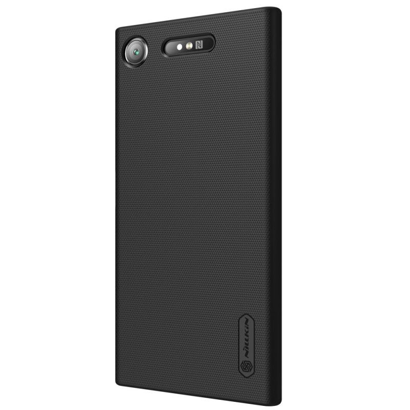 Hoesje voor Sony Xperia XZ1 Zwart Stijve Frosted Nillkin