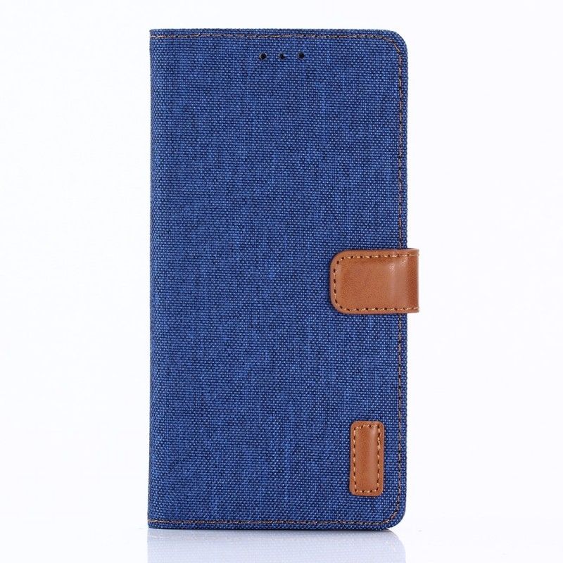 Leren Hoesje Sony Xperia XZ1 Donkerblauw Zwart Oxford