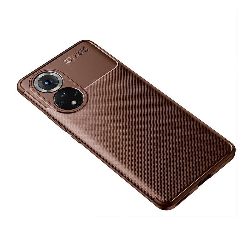 Case Hoesje Huawei Nova 9 / Honor 50 Telefoonhoesje Flexibele Koolstofvezeltextuur