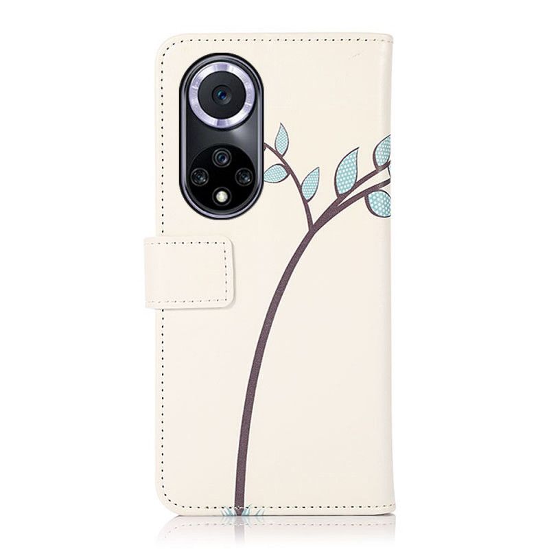 Flip Case Leren Huawei Nova 9 / Honor 50 Paar Uilen In De Boom
