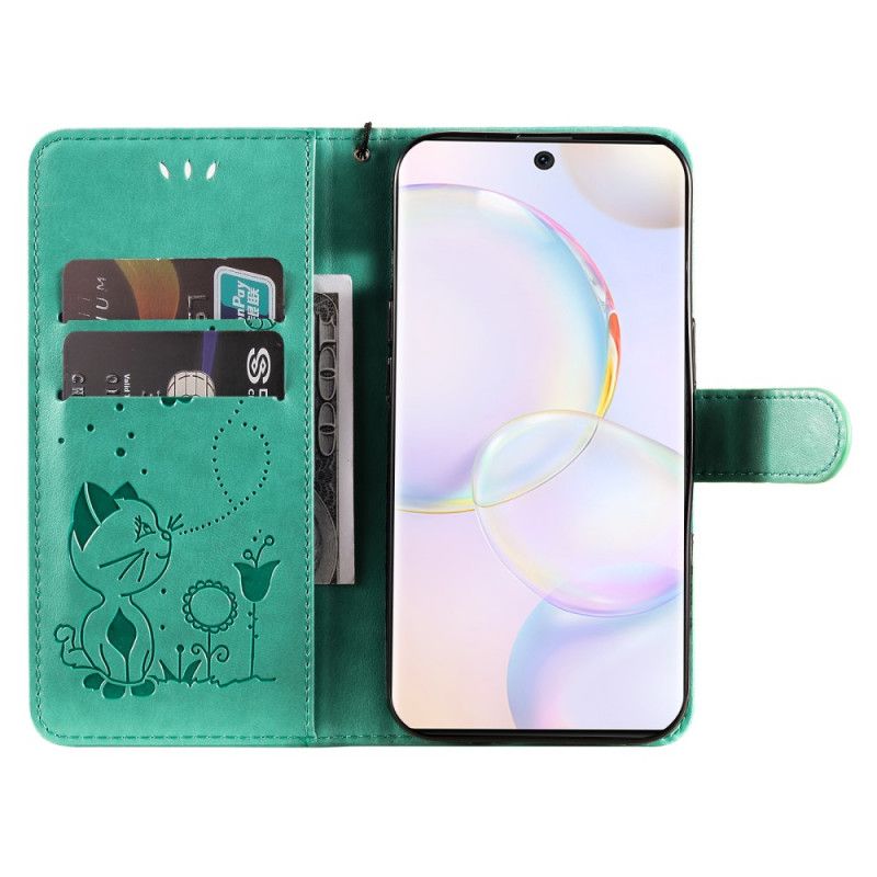 Folio-hoesje Huawei Nova 9 / Honor 50 Cat And Bee String