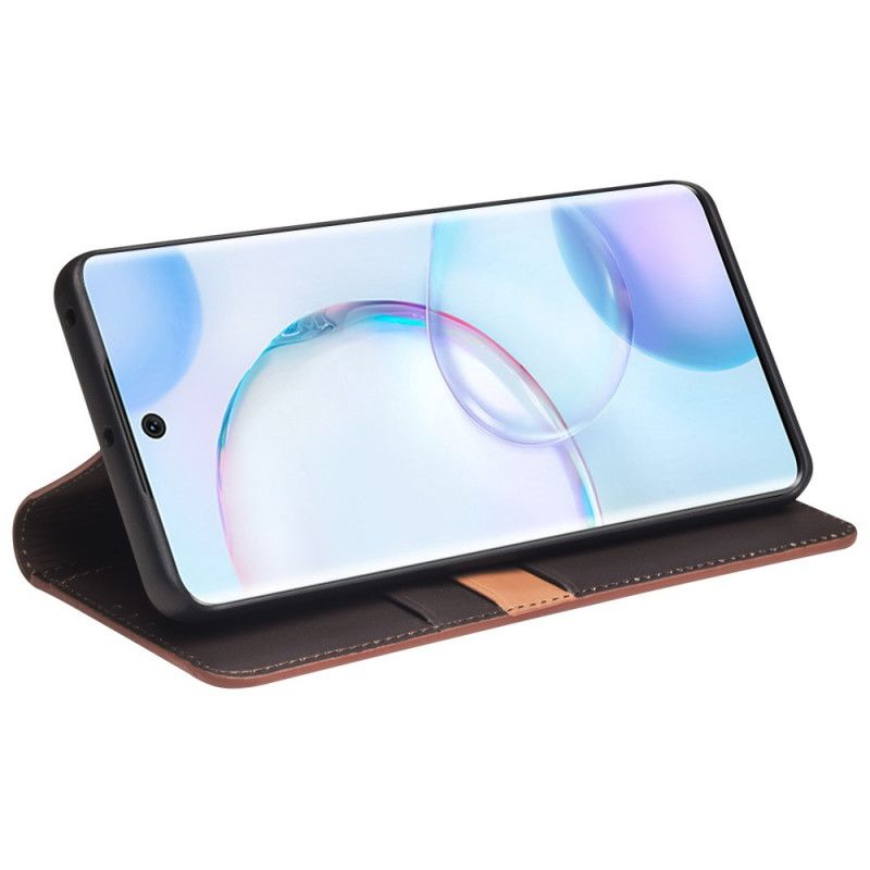 Folio-hoesje Huawei Nova 9 / Honor 50 Echt Qialino-leer Bescherming Hoesje