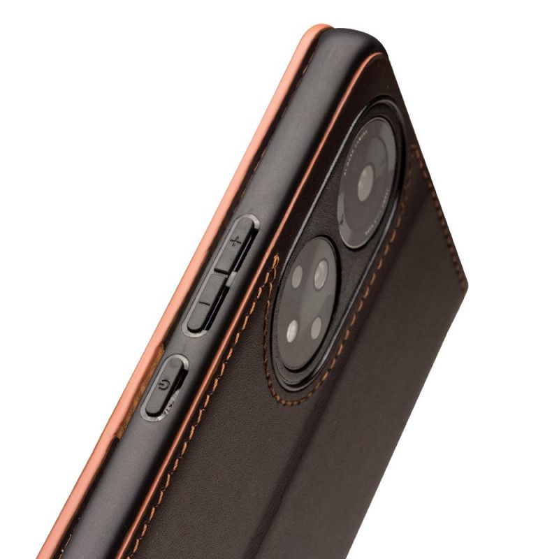 Folio-hoesje Huawei Nova 9 / Honor 50 Echt Qialino-leer Bescherming Hoesje
