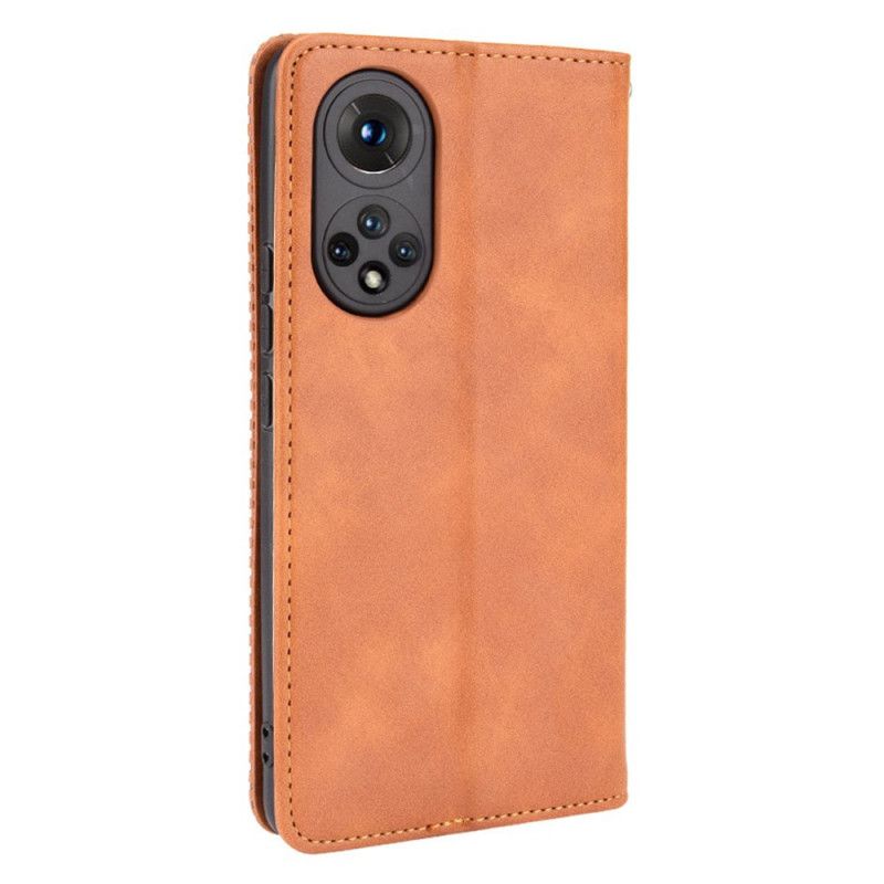 Folio-hoesje Huawei Nova 9 / Honor 50 Gestileerd Vintage Leereffect