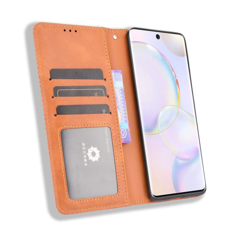 Folio-hoesje Huawei Nova 9 / Honor 50 Gestileerd Vintage Leereffect