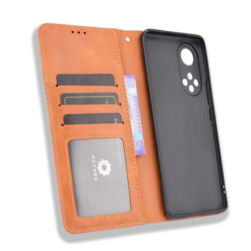Folio-hoesje Huawei Nova 9 / Honor 50 Gestileerd Vintage Leereffect