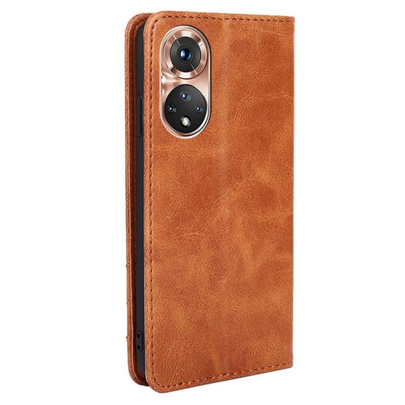 Folio-hoesje Huawei Nova 9 / Honor 50 Stijl Lederen Klinknagel Bescherming Hoesje