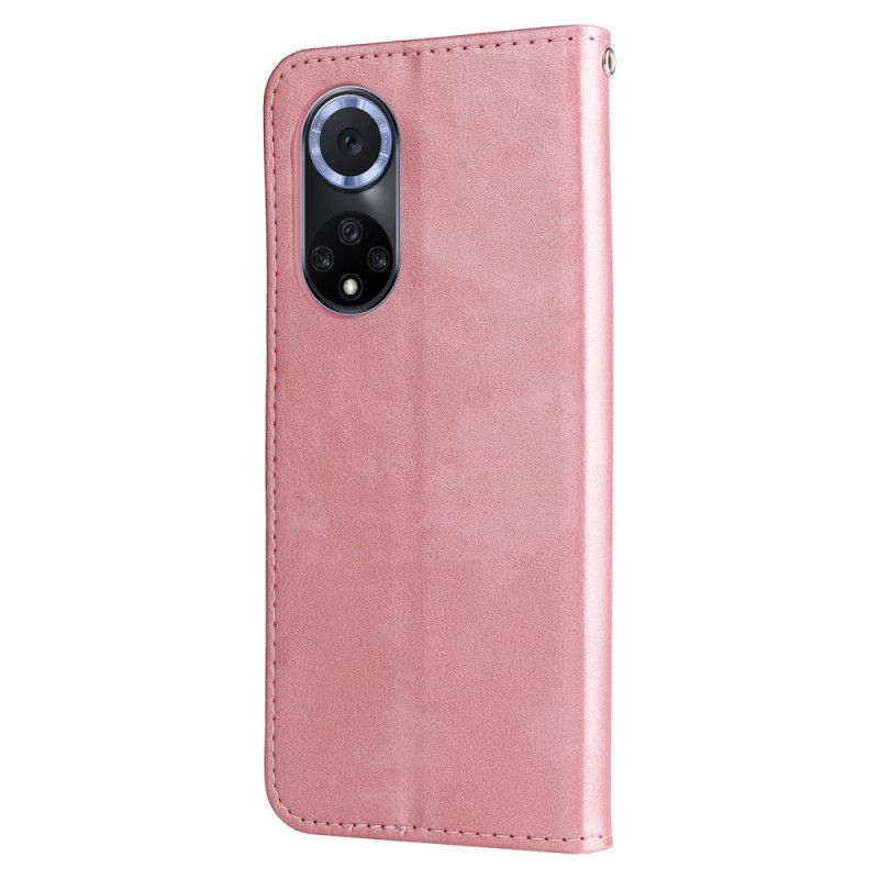 Leren Hoesje Huawei Nova 9 / Honor 50 Vintage Portemonnee Bescherming Hoesje