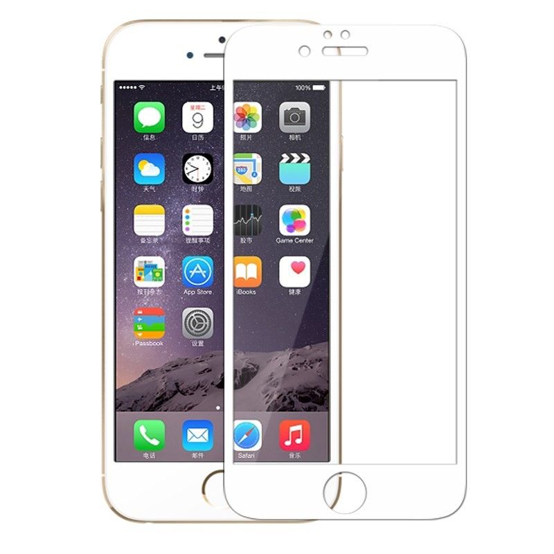 Bescherming Van Gehard Glas Voor Het iPhone 6 / 6S Wit Zwart Scherm