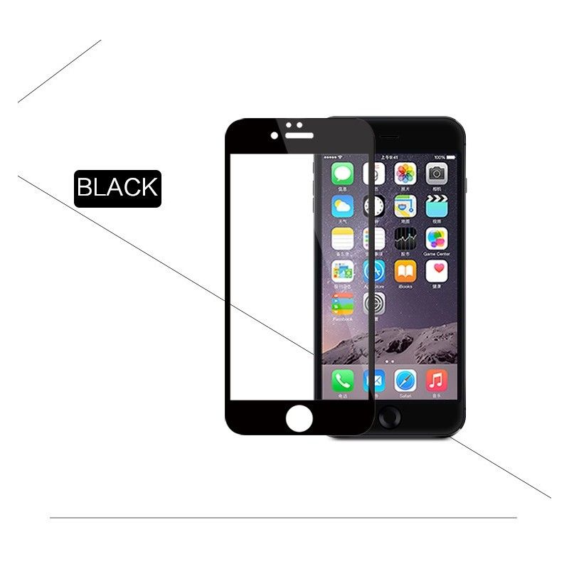 Bescherming Van Gehard Glas Voor Het iPhone 6 / 6S Wit Zwart Scherm