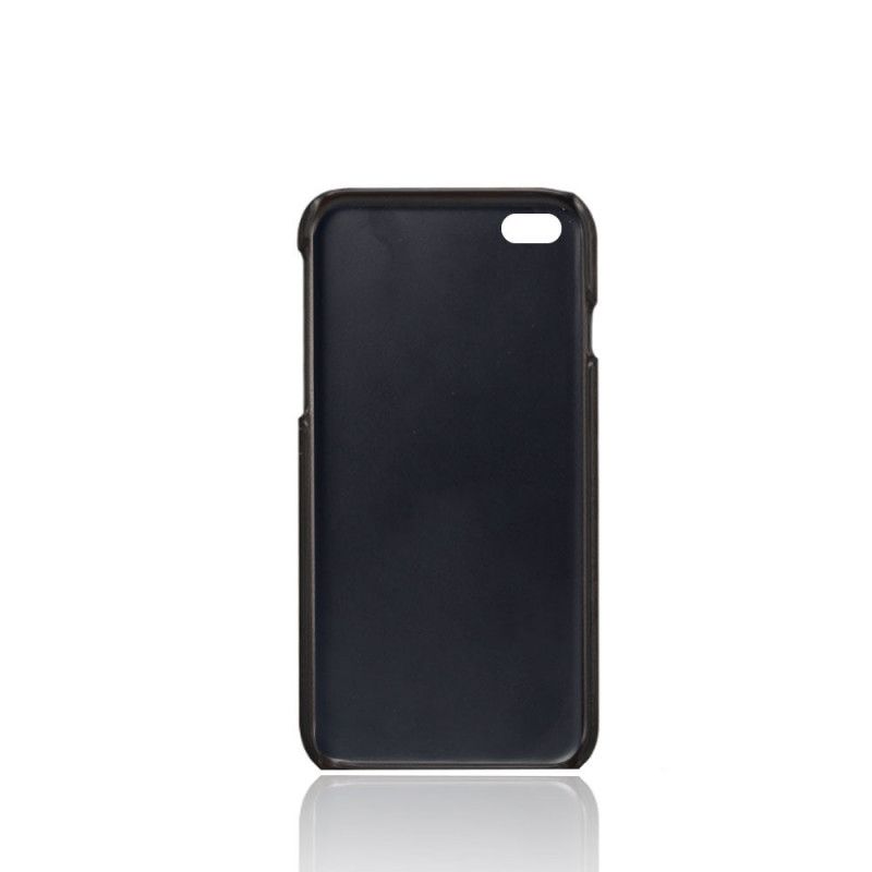 Case Hoesje iPhone 6 / 6S Rood Zwart Telefoonhoesje Kaarthouder