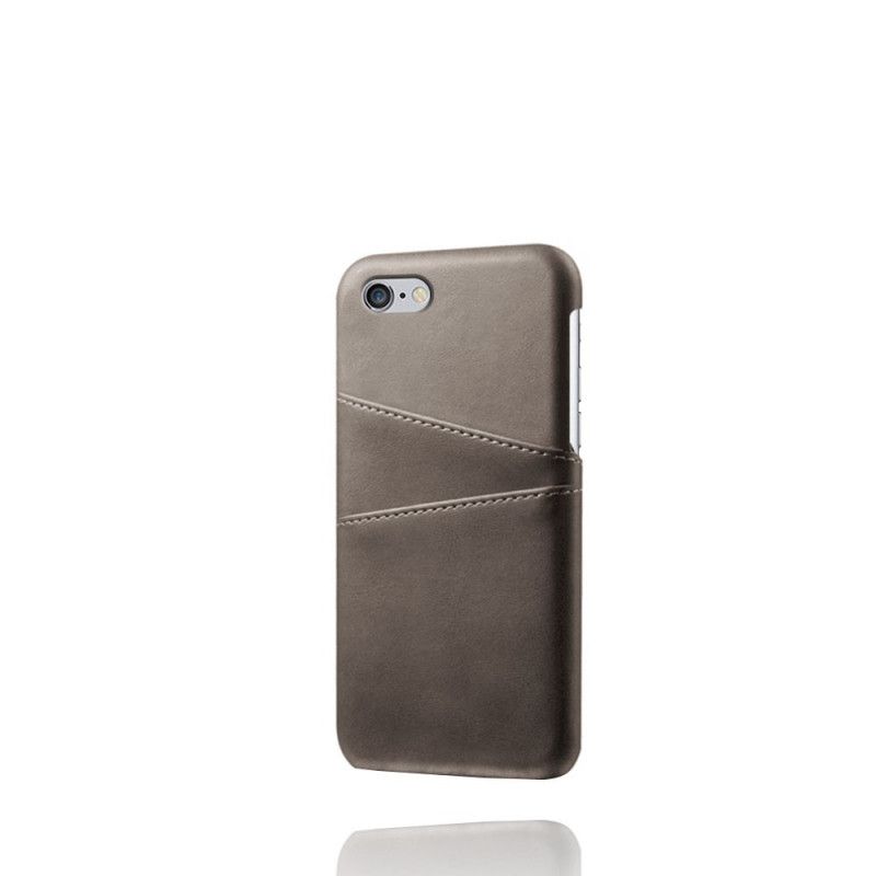 Case Hoesje iPhone 6 / 6S Rood Zwart Telefoonhoesje Kaarthouder