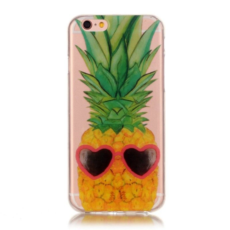 Case Hoesje iPhone 6 / 6S Telefoonhoesje Transparante Incognito Ananas