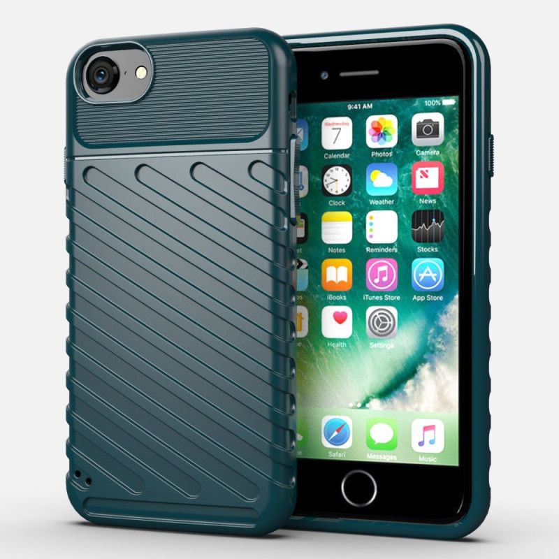 Hoesje iPhone 6 / 6S Groen Zwart Donderreeks