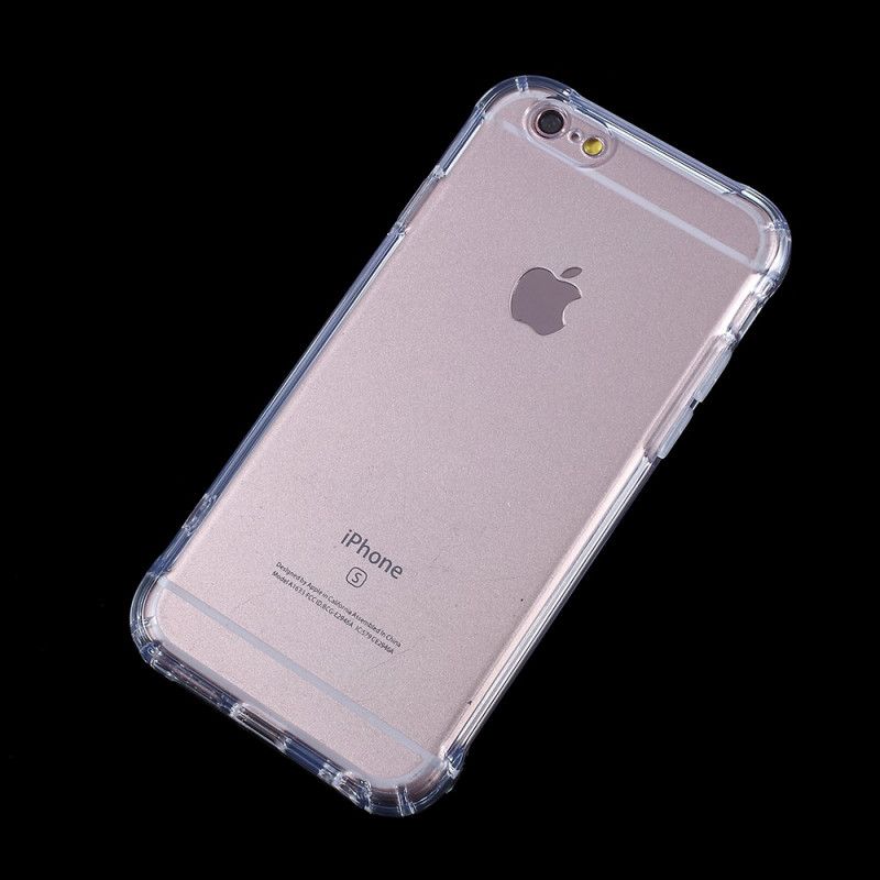 Hoesje iPhone 6 / 6S Roze Grijs Transparante Flexibele Siliconen