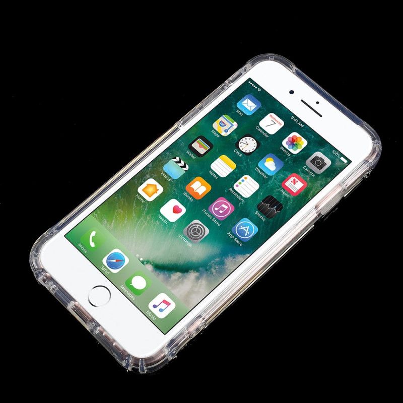 Hoesje iPhone 6 / 6S Roze Grijs Transparante Flexibele Siliconen