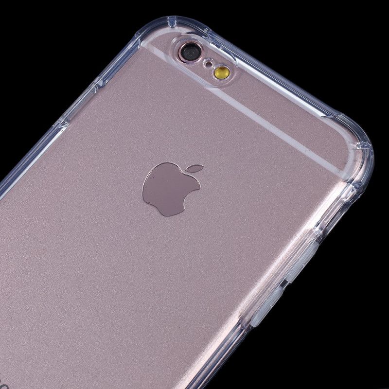 Hoesje iPhone 6 / 6S Roze Grijs Transparante Flexibele Siliconen