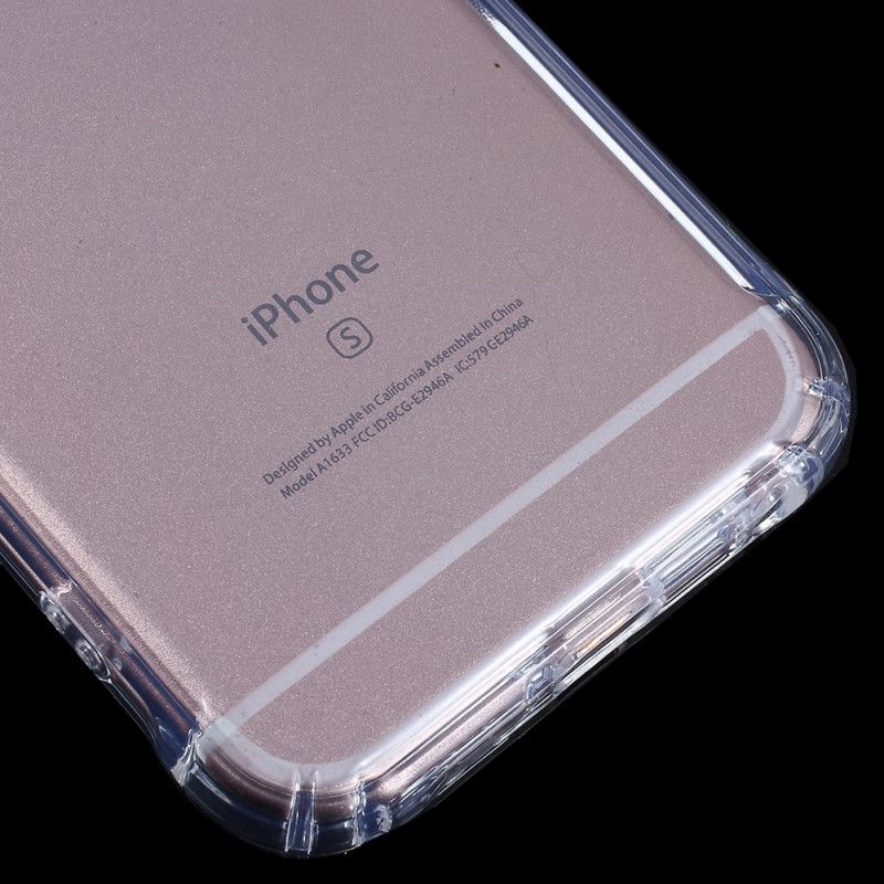 Hoesje iPhone 6 / 6S Roze Grijs Transparante Flexibele Siliconen