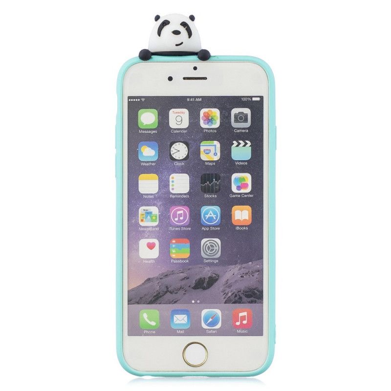 Hoesje iPhone 6 / 6S Wit Zwart Eric De 3D Panda