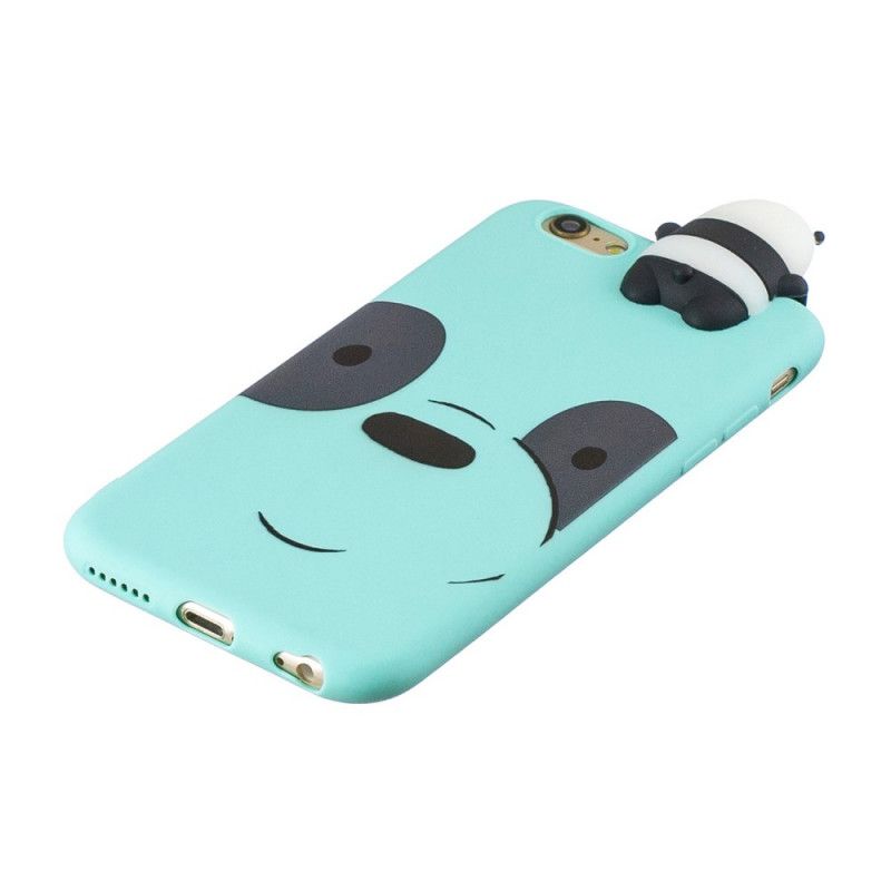 Hoesje iPhone 6 / 6S Wit Zwart Eric De 3D Panda