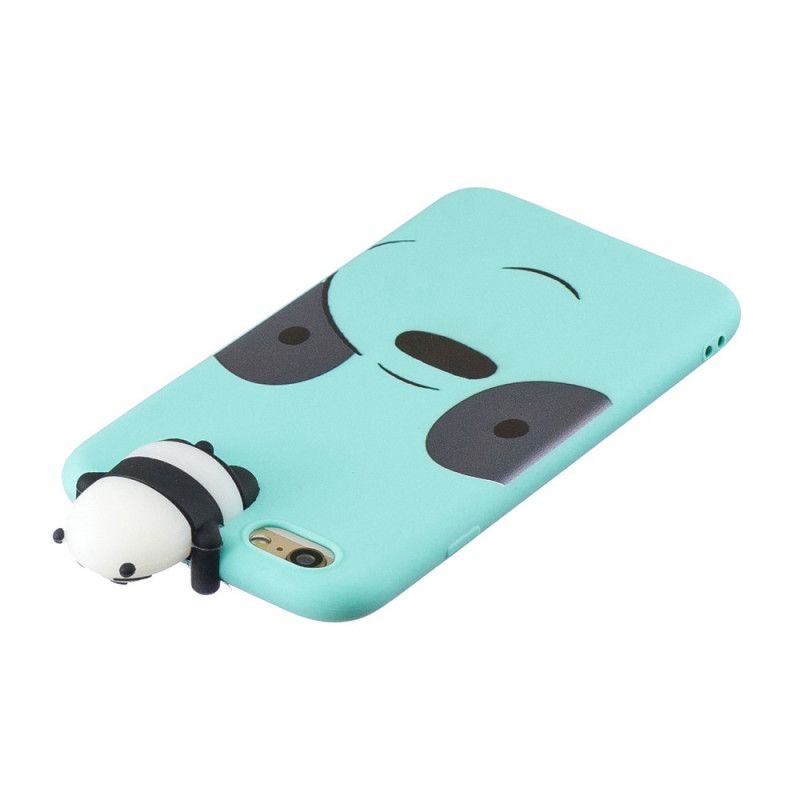 Hoesje iPhone 6 / 6S Wit Zwart Eric De 3D Panda